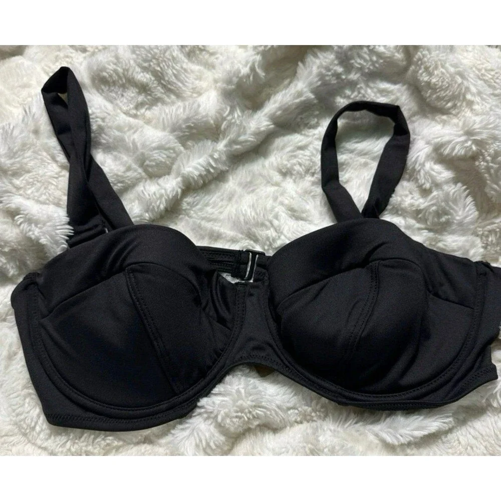 Skims SWIM STRAPLESS UNDERWIRE BIKINI TOP Onyx Medium